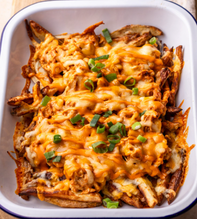 Chicken loaded fries